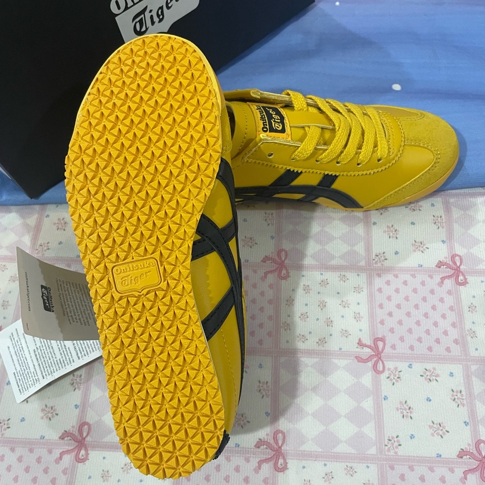 Onitsuka Tiger by Asics Sneakers - Yellow with Black Stripes - Picture 8 of 8